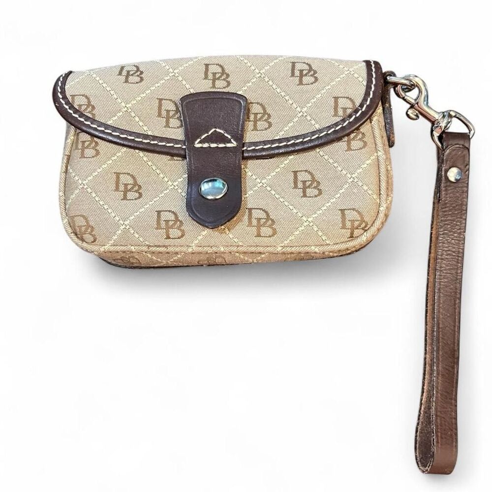 Dooney-Bourke Women's Brown and Tan Wristlet Bag